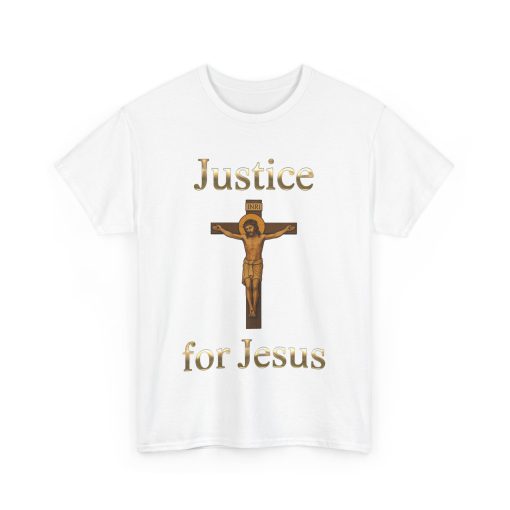 Justice for Jesus Cotton Tee, Christian T-Shirt, Faith-Based Apparel, Religious Gift, Scripture Print Shirt - Image 3